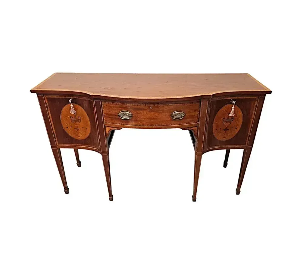 A Stunning Edwardian Marquetry Inlaid Sideboard In The Manner Of 'Edward And Roberts, London' photo Furniture