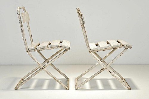 Garden Chairs In Metal By Erich Dieckmann, Germany, 1930, Set Of 2 photo Garden Furniture