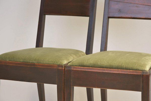 photo buy Cubist Dining Chairs In Stained Alder Wood, Germany, 1925, Set Of 2