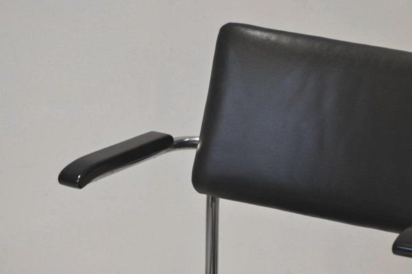 1246.0 German Desk Chair In Chrome Plated Steel Tube, 1950 photo