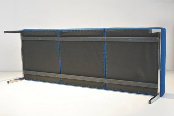 Chrome Plated Square Steel Tube Bench From Walter Knoll, Germany, 1969 photo vintage