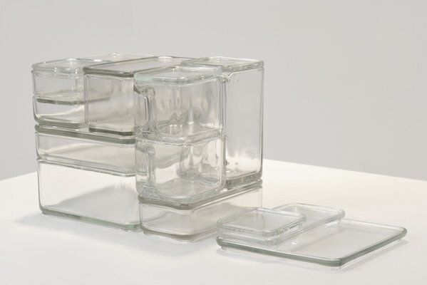 photo vinterior Cube Storage Container By Wilhelm Wagenfeld For Vlg Weisswasser, Germany, 1938