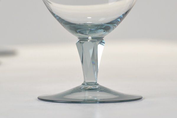 Burgundy Glasses By Wilhelm Wagenfeld For Vlg Weisswasser, Germany, 1937, Set Of 8 photo vintage
