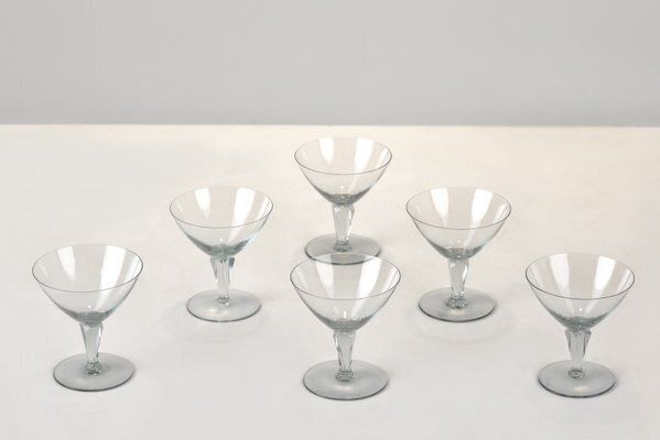 Sherry Glasses By Wilhelm Wagenfeld For Vlg Weisswasser, Germany, 1937, Set Of 6 photo 777.0