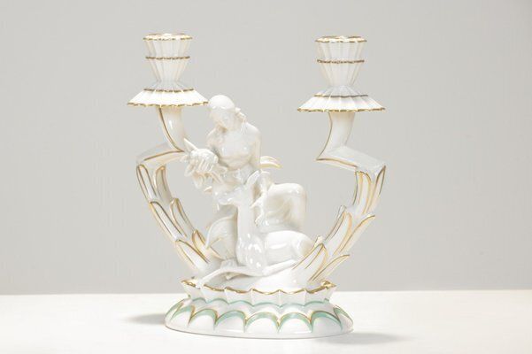 Porcelain Candleholder By Karl Tutter For Hutschenreuther, Germany, 1925