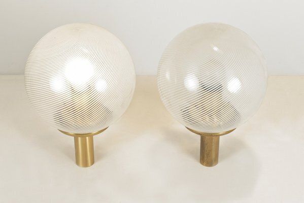 Thread Glass Filigree Wall Lights By Paolo Venini For Venini, Italy, 1940s, Set Of 2 photo furniture