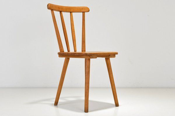 Rung Chair In Beech By Adolf Schneck For Thonet, 1942 photo for sale