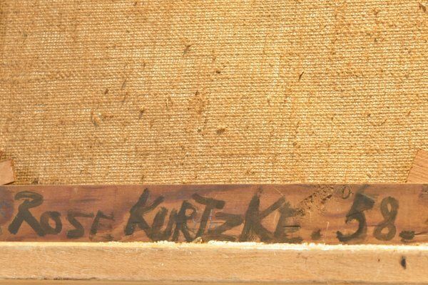 Oil Painting, Apotheose, Rose Kurtzke, Berlin, Germany, 1958 photo vintage