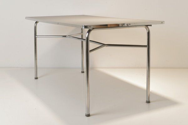Dining Table In Steel Tube From Mauser Works Waldeck, 1950s photo for sale