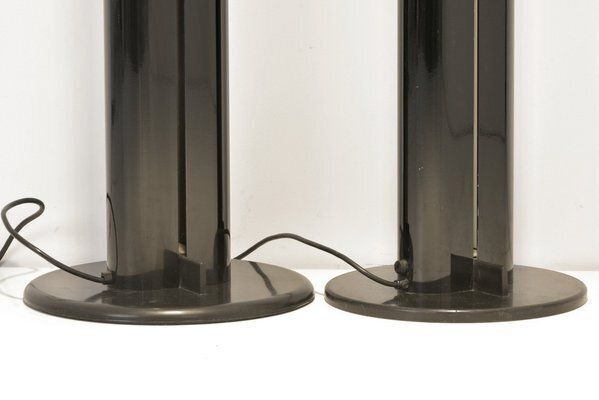 photo buy Black Megaron Floor Lamps By Gianfranco Frattini For Artemide, Italy, 1979, Set Of 2