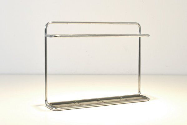 Industrial Steel Tube Umbrella Stand From Wohnbedarf, Switzerland, 1930s photo Home Decor