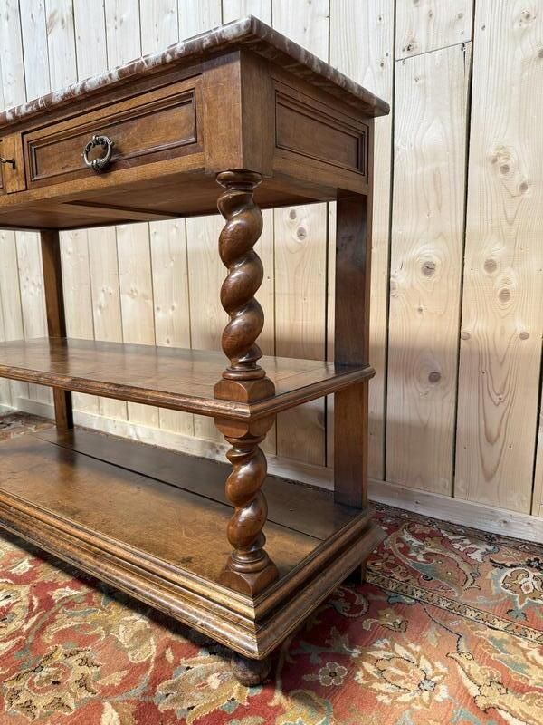 Console   Desserte De Style Louis XIII Marbre Griotte photo 790.0