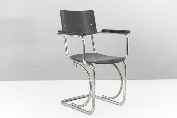French Cantilever Armchair, 1935 photo vintage