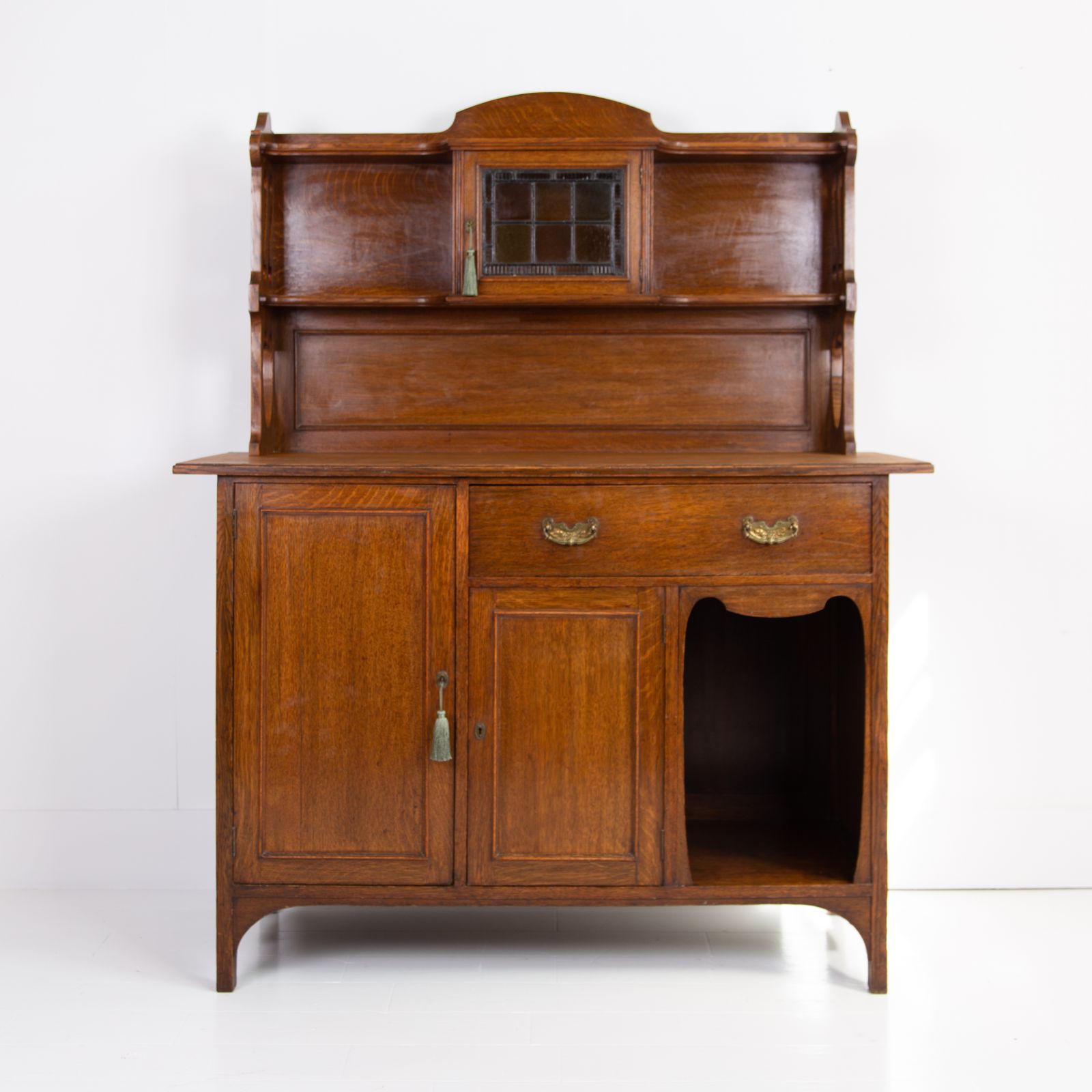 English Arts And Crafts Oak Cabinet 1910 photo furniture