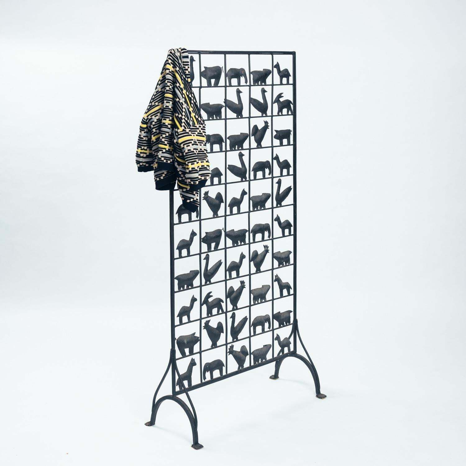 photo furniture Wrought Iron  Animal Screen Room Divider Wrought Iron , 1950s