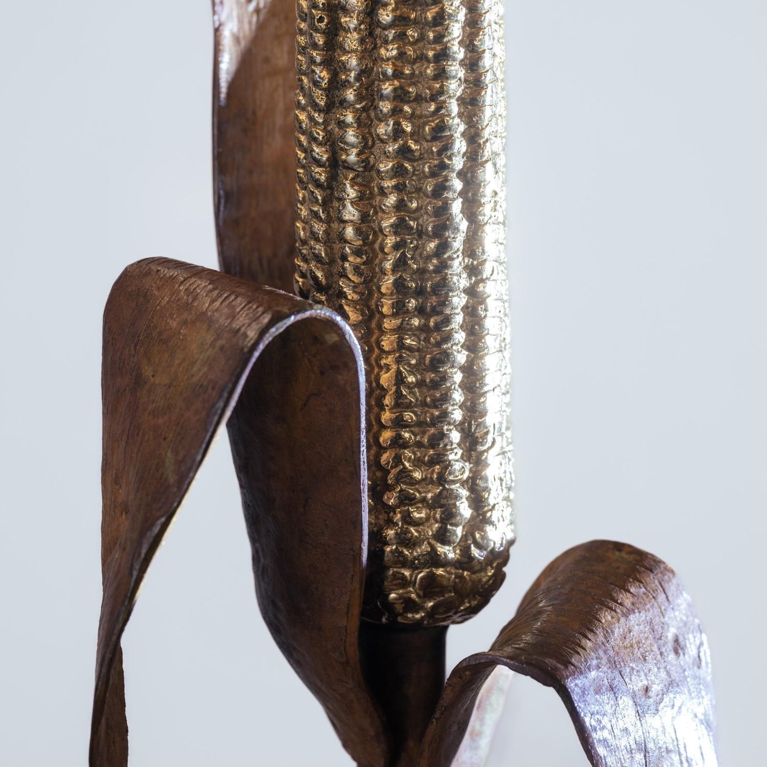 Maison Charles Attr. Brass, Bronze And Travertine Table Light, France, 1960s photo vinterior