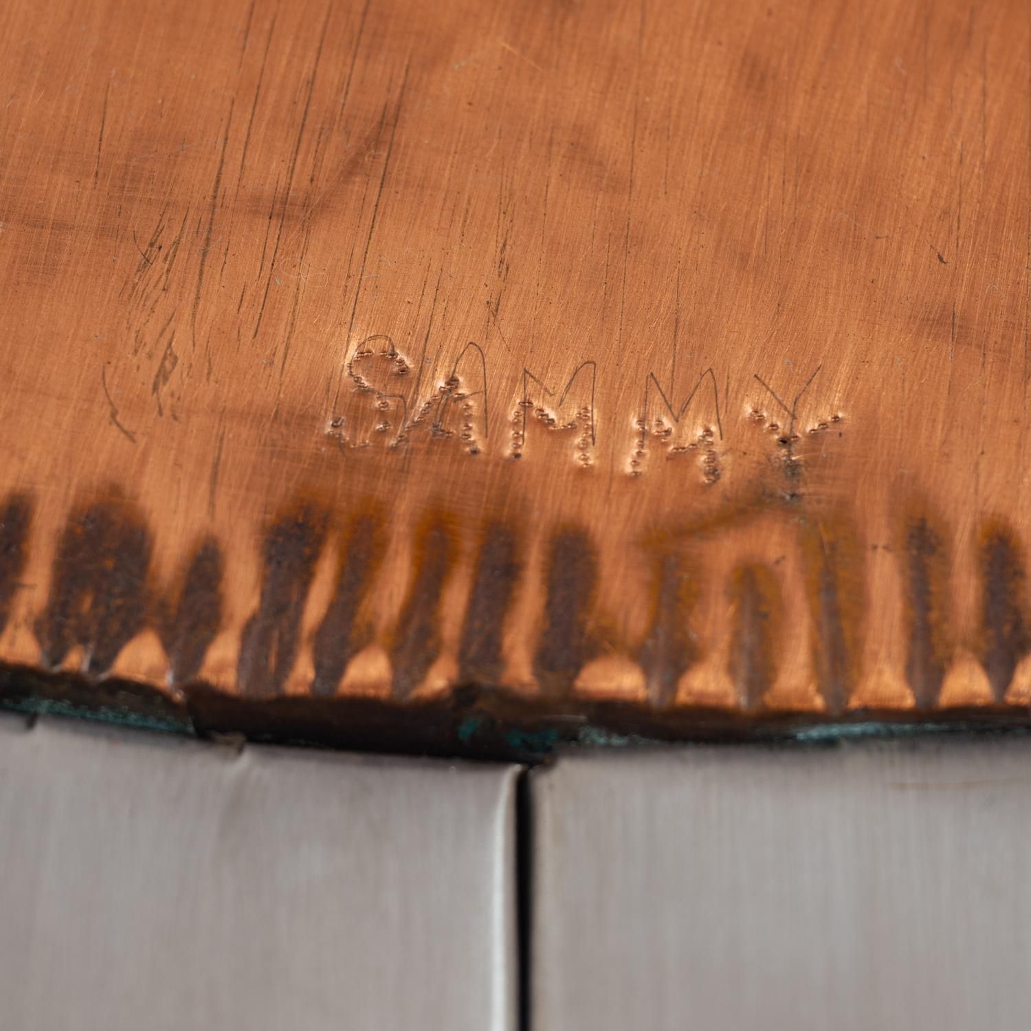 Brutalist Midcentury Modern Metal Copper Artwork By Sammy Tsui, 1970s photo buy