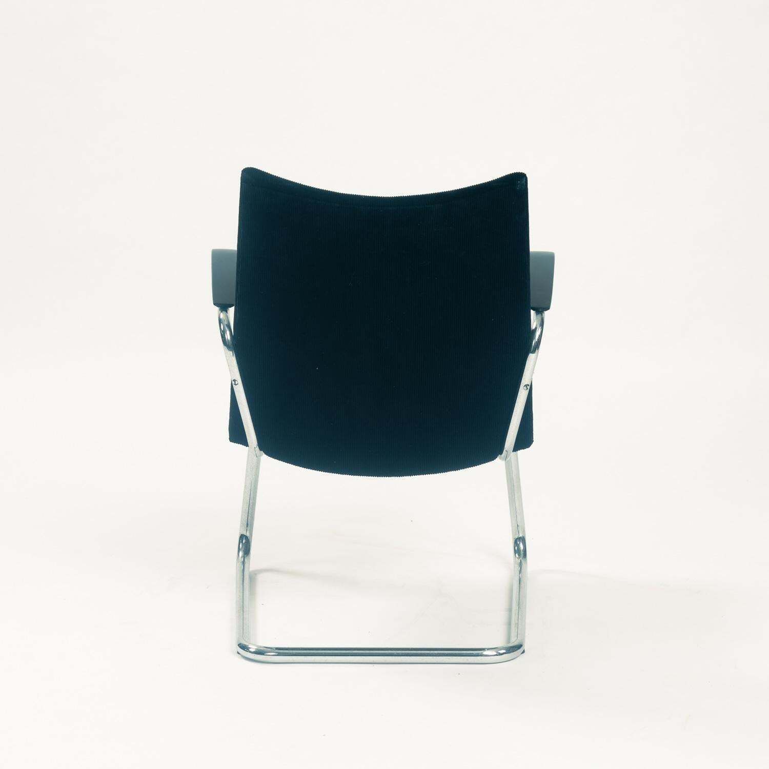 De Wit 4014 Tubular Steel Dutch Lounge Chair, The Netherlands 1950s photo vinterior
