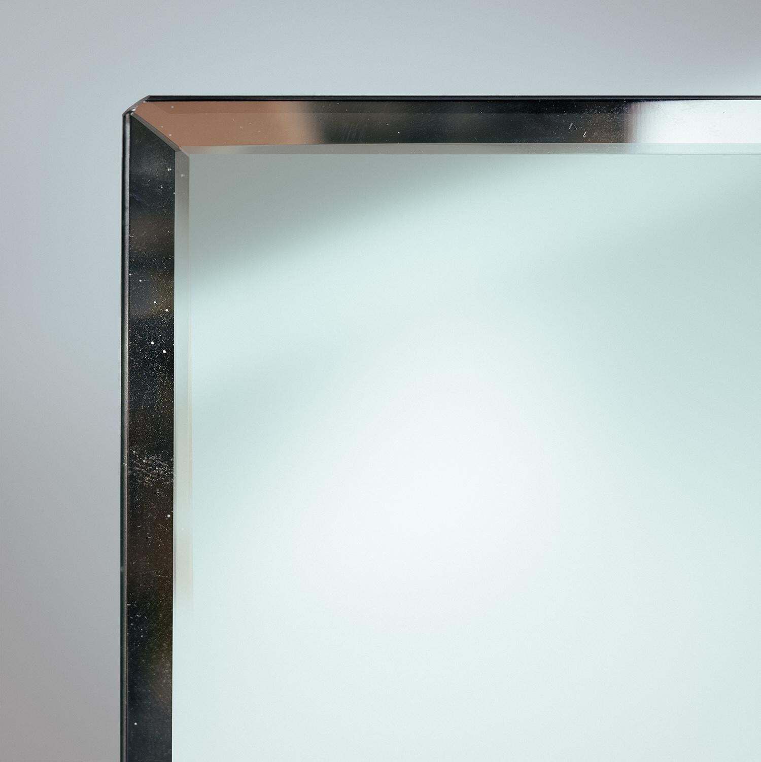 Rare Piet Mondriaan Square Wall Mirror By Rimadesio  Italy, 1980s photo vintage