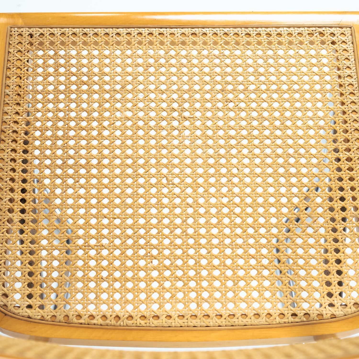 photo vintage Cesca B64 Bauhaus Wicker Chairs, In The Style Of Marcel Breuer, Stackable, 4