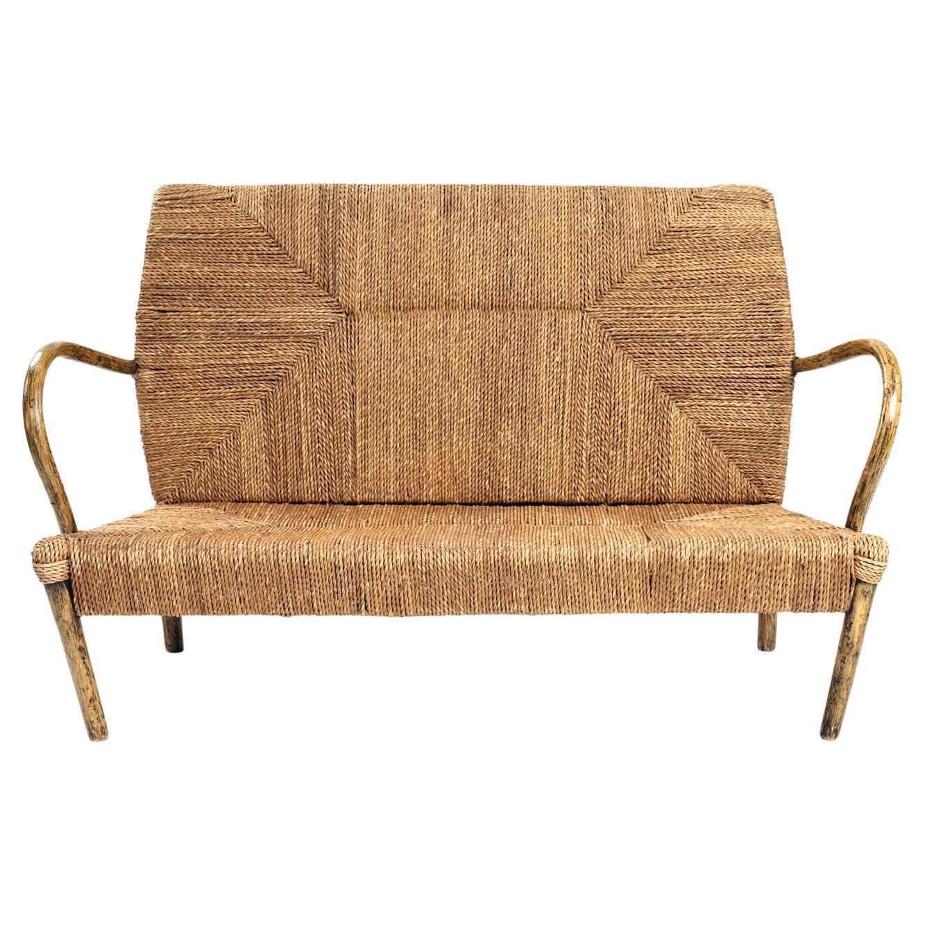 Japanese Rope Bamboo Sofa , 1970s