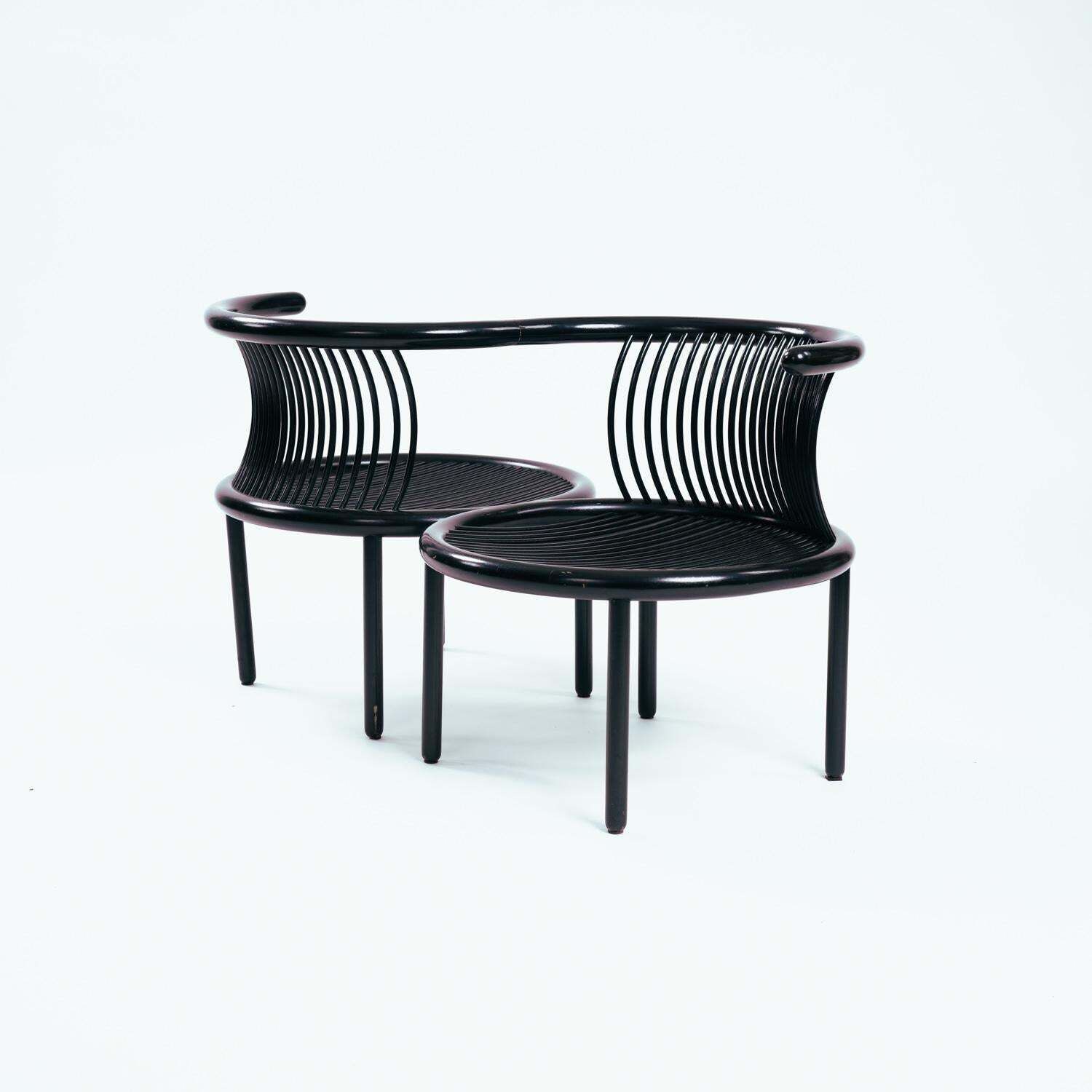 Furniture Collectors Item Tete A Tete Bentwood Chair By Herbert Ohl For Lubke,  1980s photo