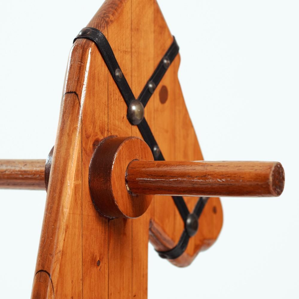 photo buy Midcentury Pinewood Rocking Horse, 1970s
