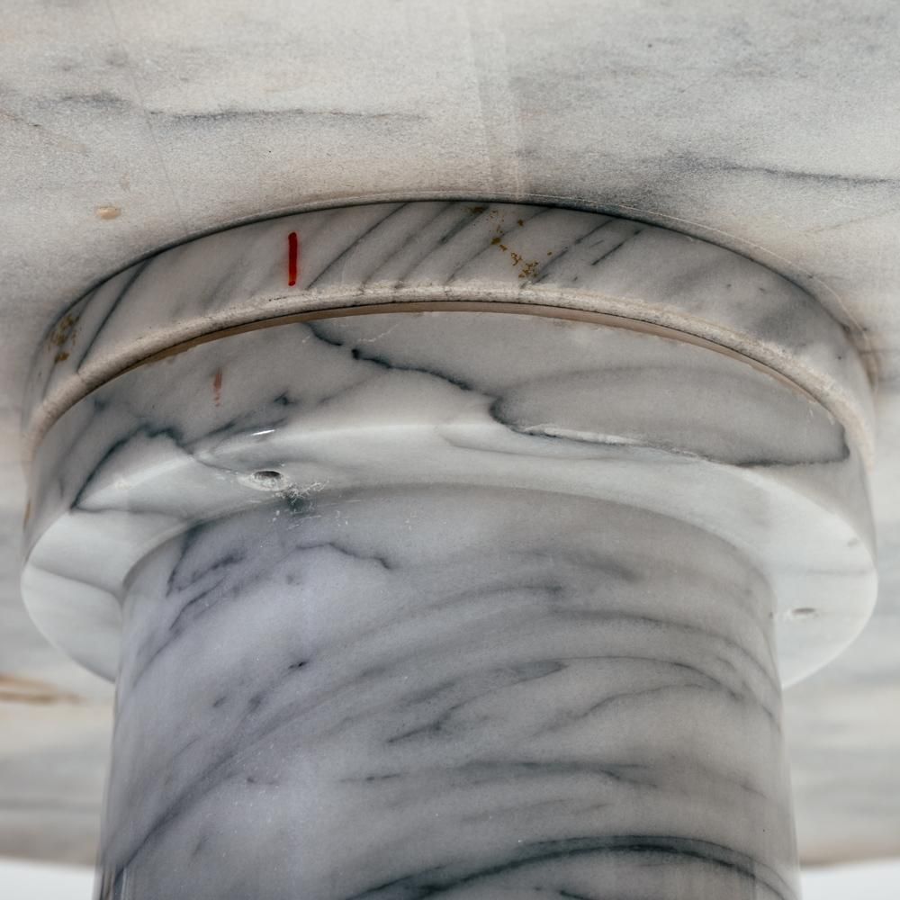 photo vinterior Mid Century Italian Marble Dining Table In The Style Of Angelo Mangiarotti, 1970