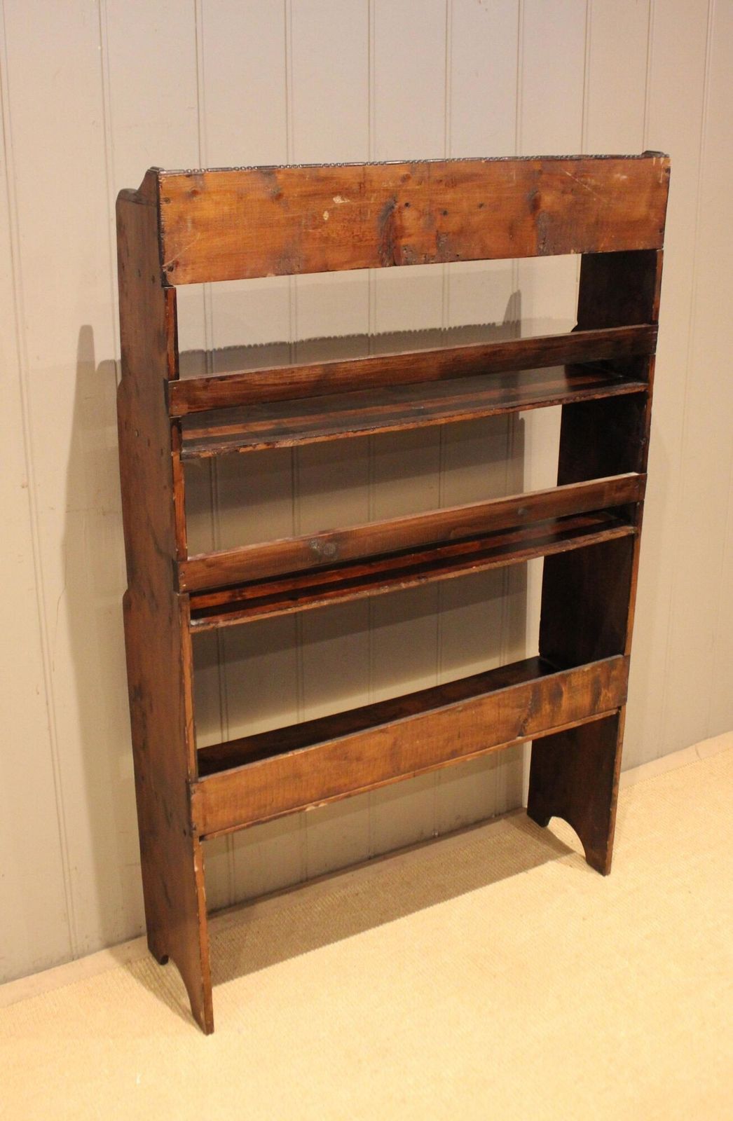 195.0 Rustic Deal Wood Open Bookcase photo