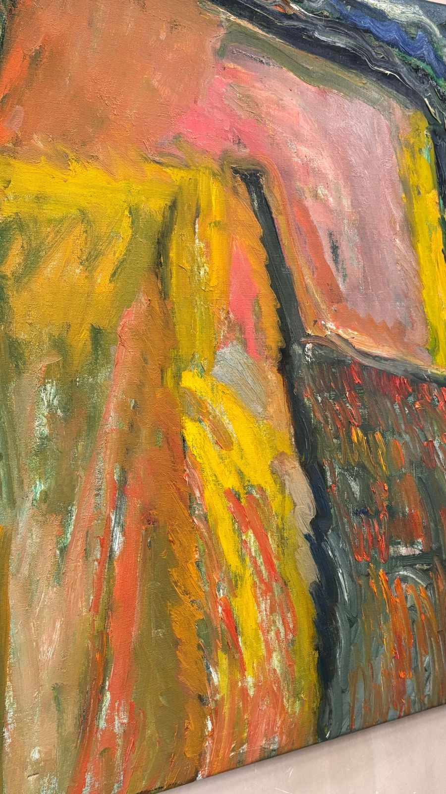 Hans Hedenström C.1964 'Yellow Moutain' Oil On Canvas photo for sale