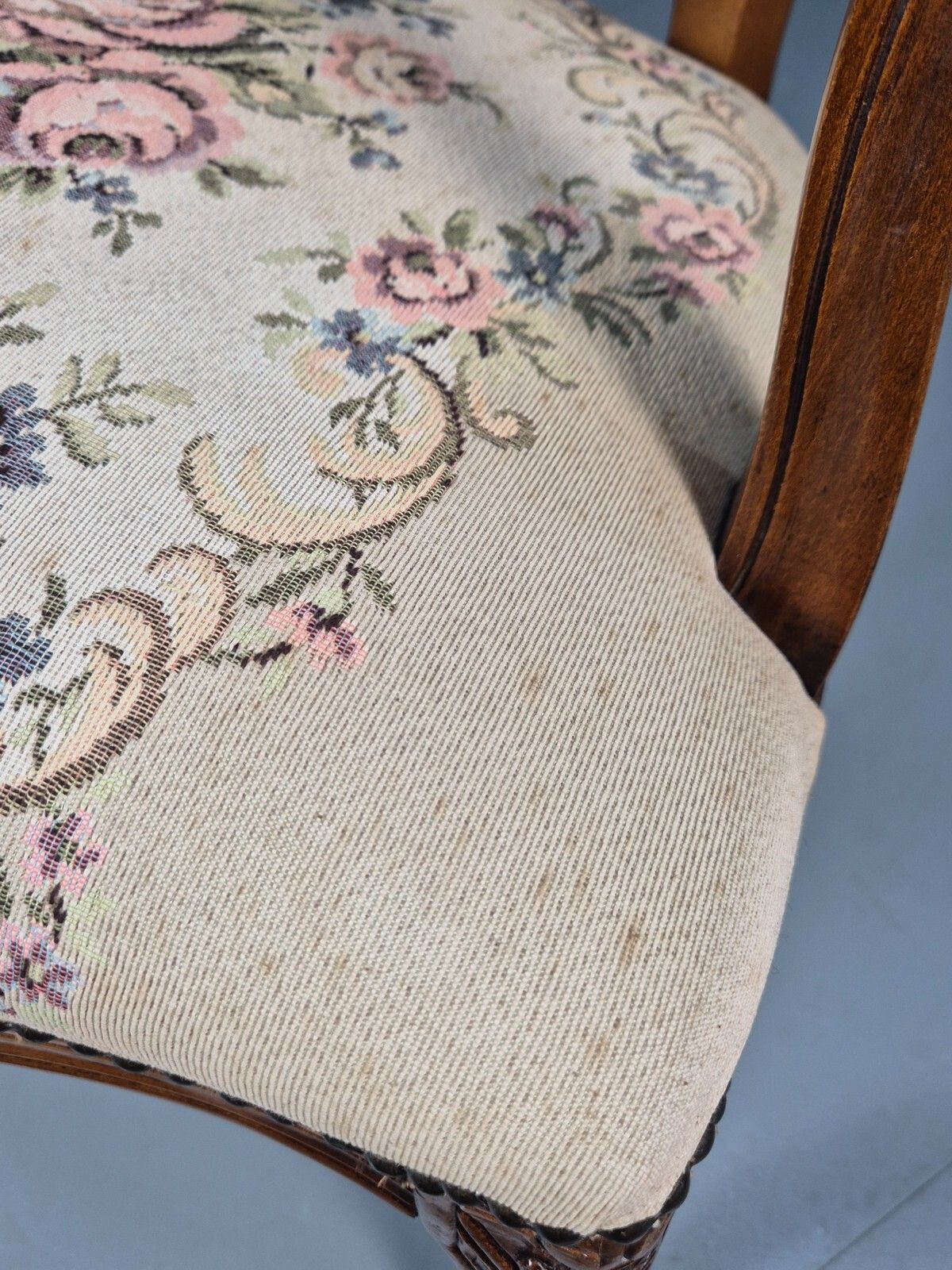 Vintage Rococo Armchair French Style Danish Made Floral 1960s Retro Eb9638 Vcar photo buy