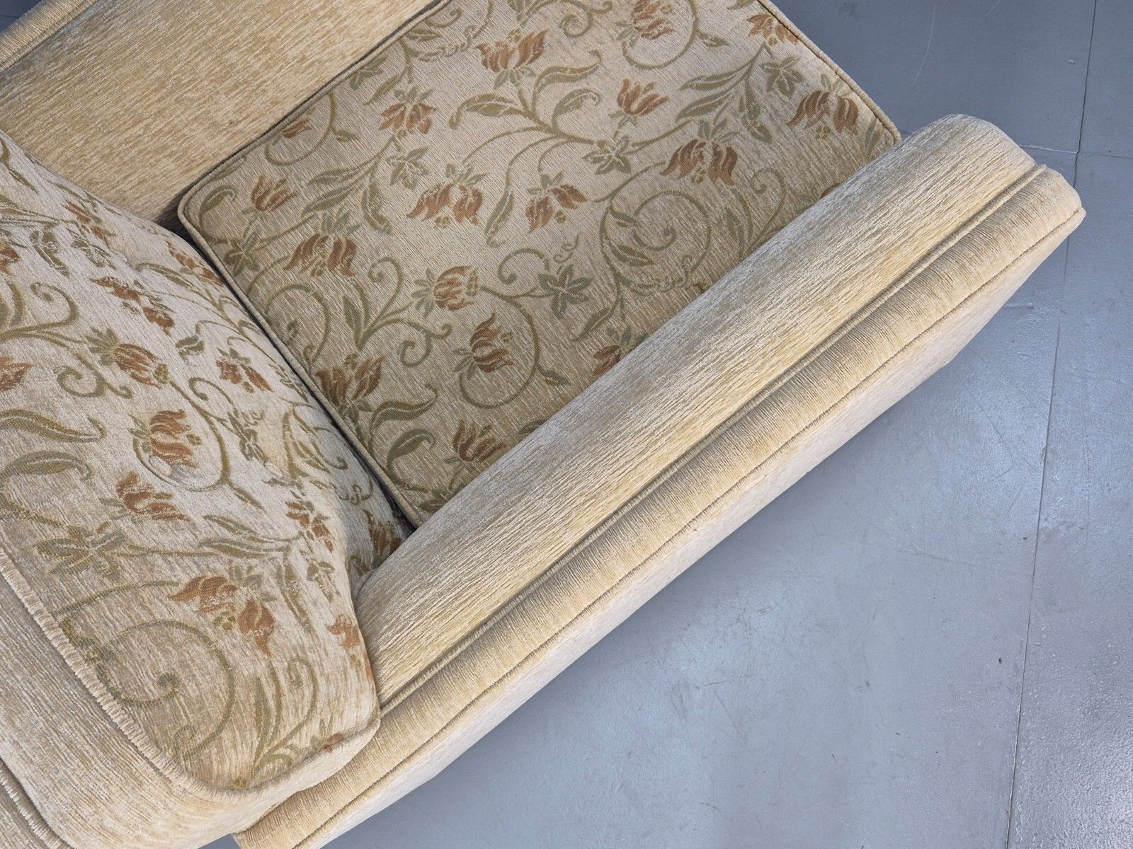 Furniture Vintage 1960s Lounge Chair In Cream Floral Retro Mcm Eb9682 Mnor photo