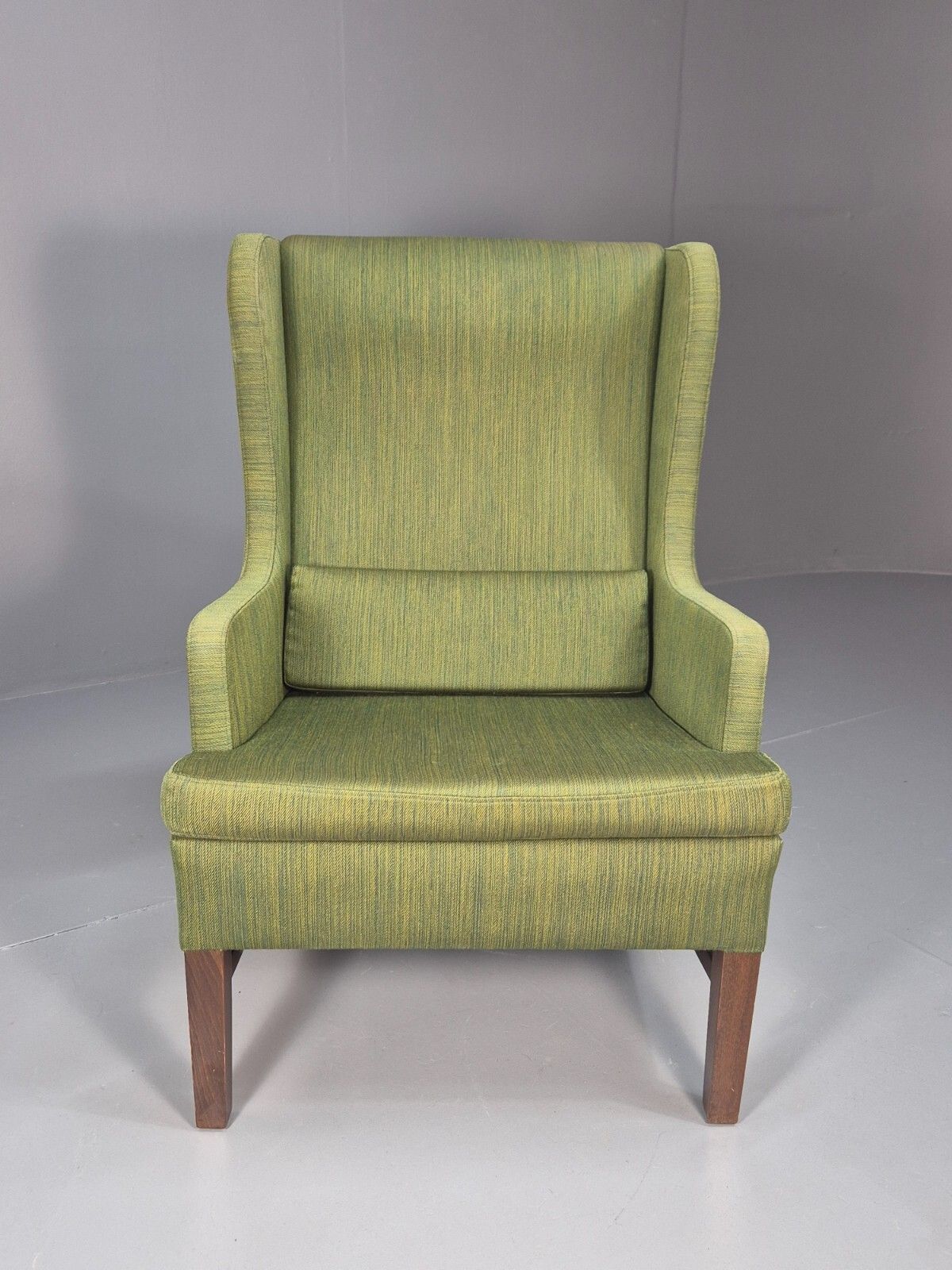 Vintage Danish Wing Back Lounge Chair 1960s Green Mid Century Retro  Eb9652 Mnor photo for sale