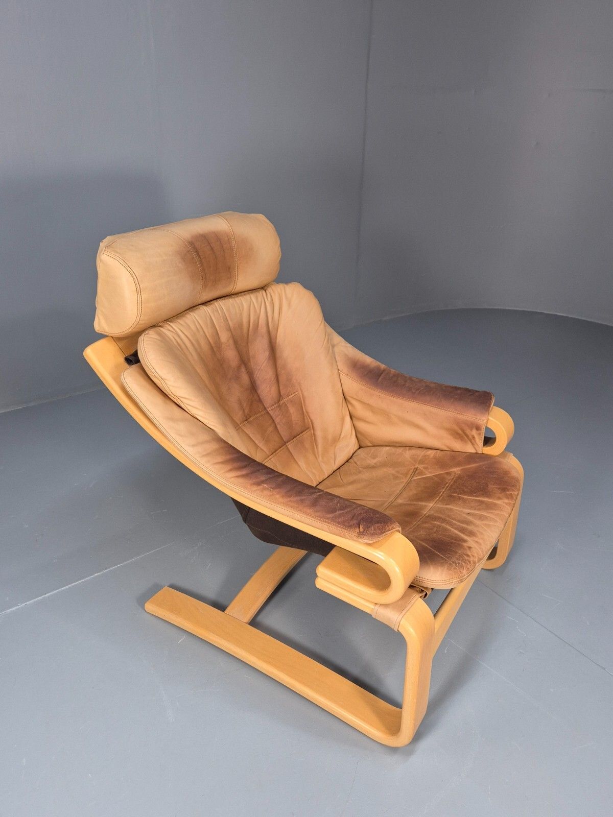 Vintage Danish Skippers Bentwood And Leather Apollo Lounge Chair  Eb9245 Mben photo buy