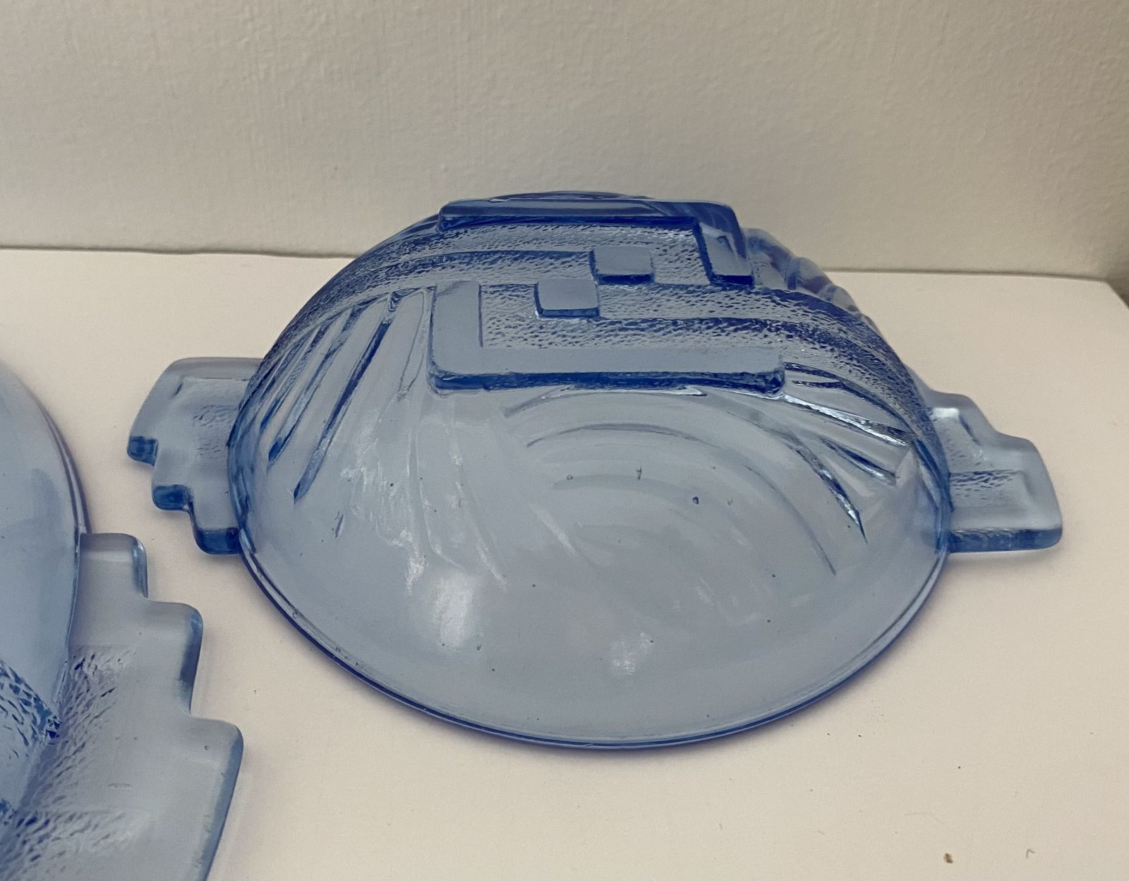 photo furniture Art Deco, Cobalt Blue, Dessert Bowl Set By Stolle Nieman, Poland. 1930’s