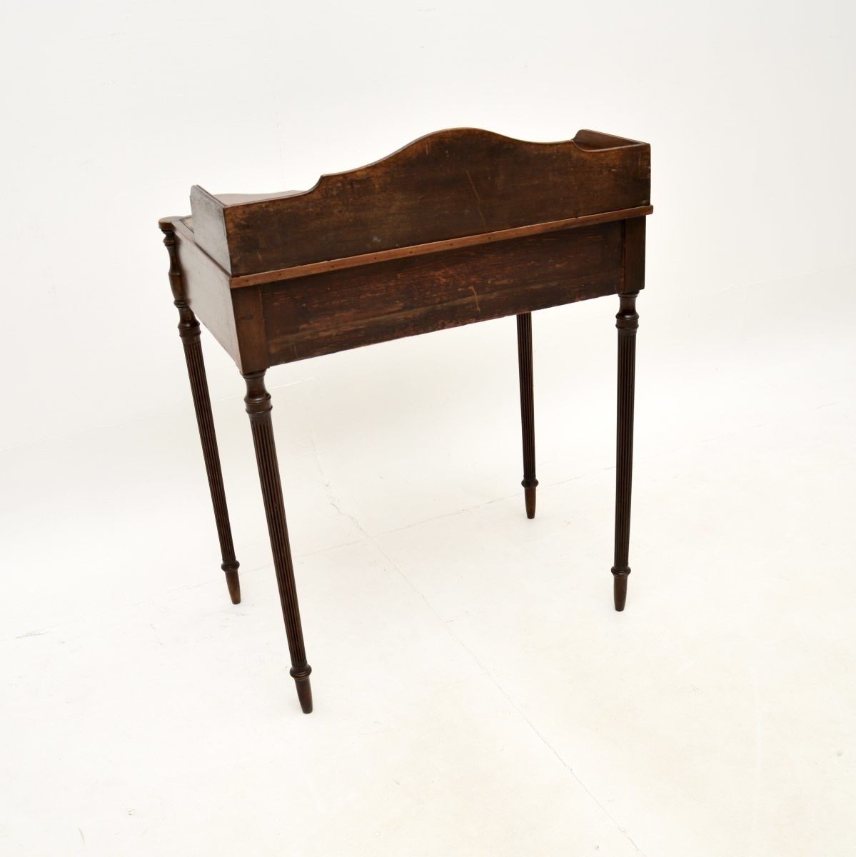 Antique Inlaid Mahogany Sheraton Style Escritoire Desk photo vintage