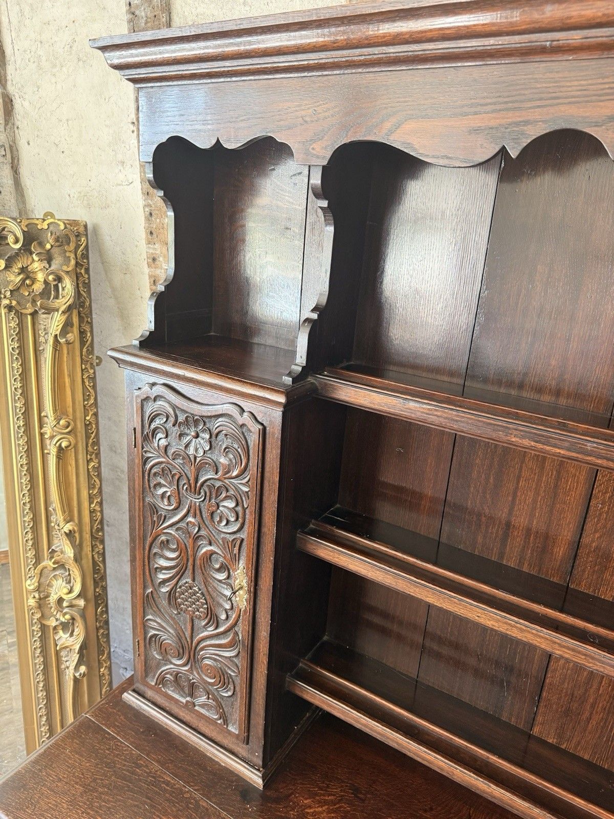 photo vinterior Fine Quality Important Rare Antique Oak Welsh Dresser Sideboard Stamped Rg