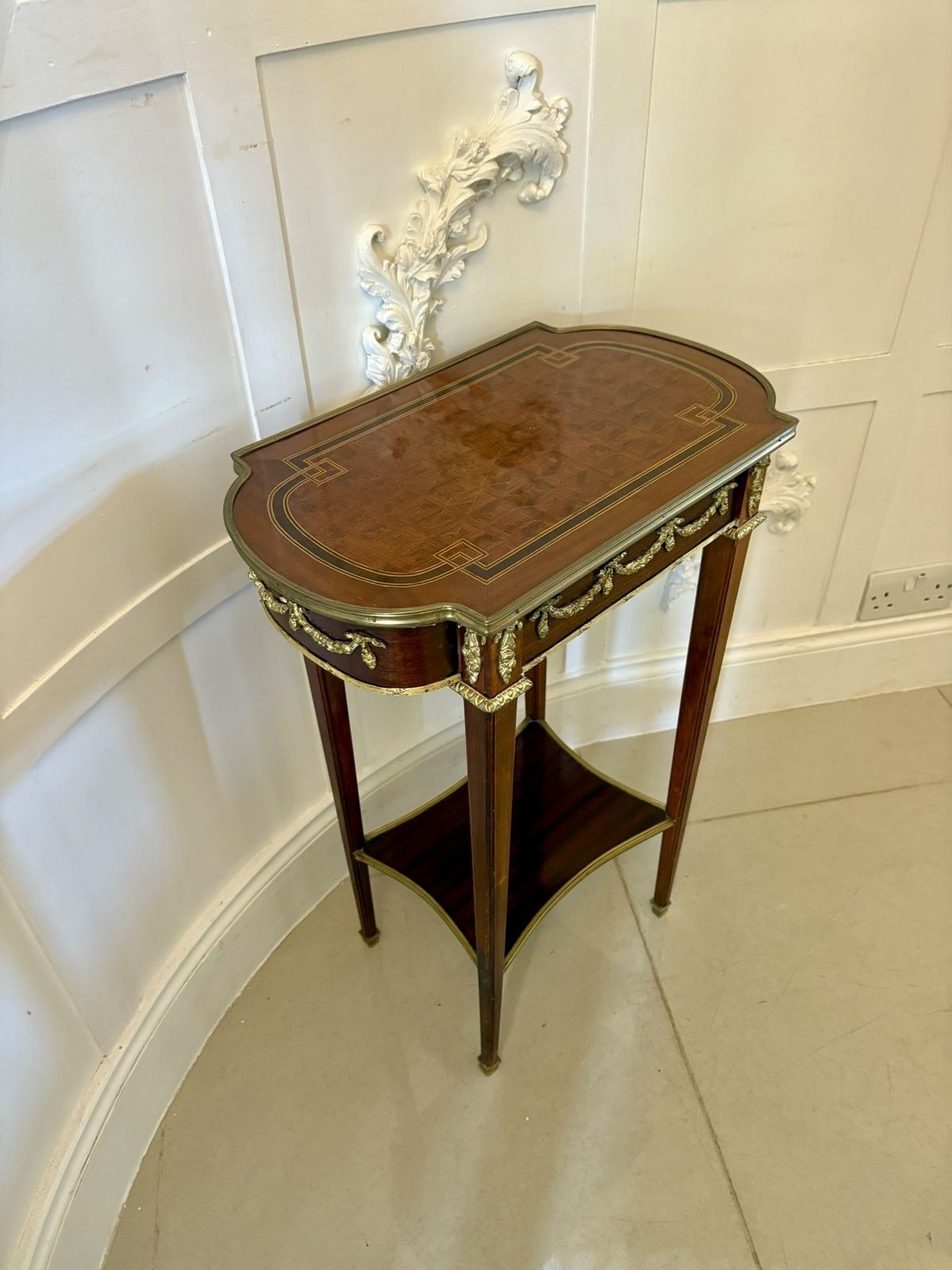 Outstanding Quality Antique Early 20th Century Mahogany And Ormolu Mounted Side Table photo Furniture