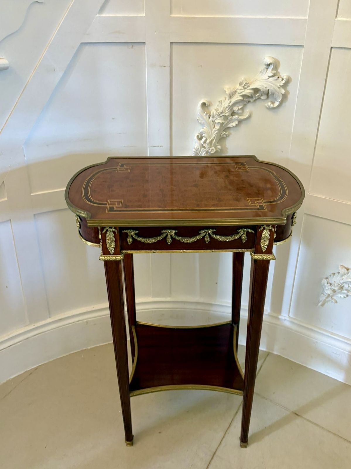 Outstanding Quality Antique Early 20th Century Mahogany And Ormolu Mounted Side Table photo buy