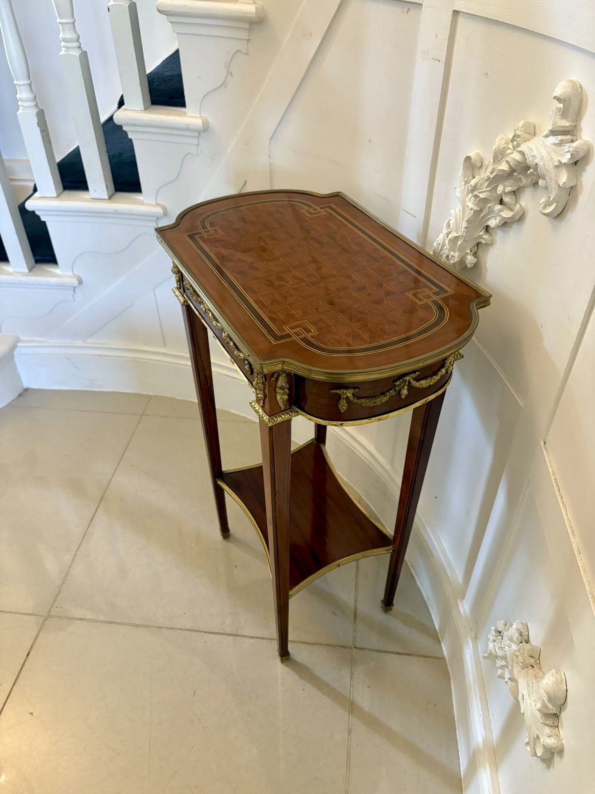 photo for sale Outstanding Quality Antique Early 20th Century Mahogany And Ormolu Mounted Side Table