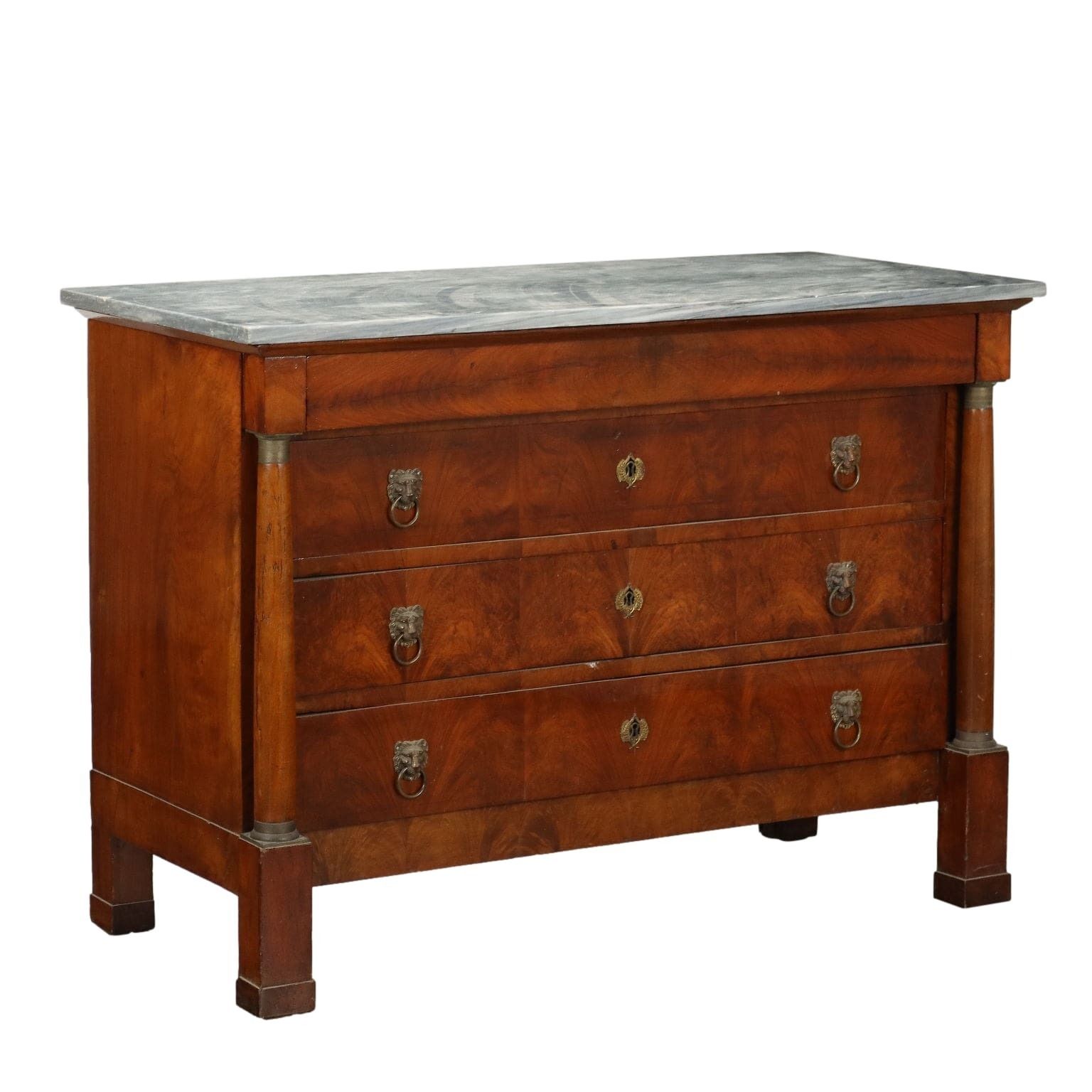Antique Empire Chest Of Drawers Walnut 4 Drawers Italy XIX Century