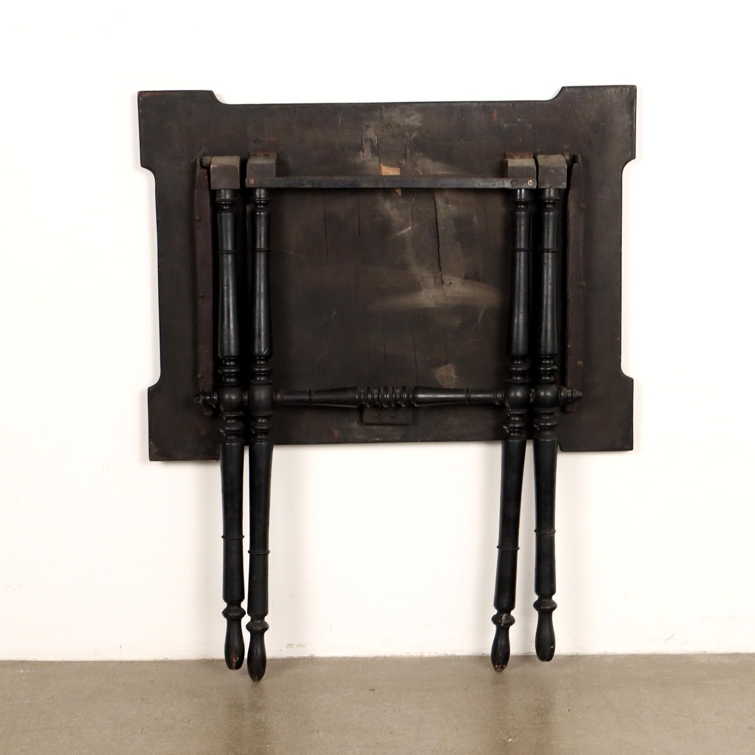 photo for sale Antique Side Table Ebonized Wood Inlays Italy XIX Century