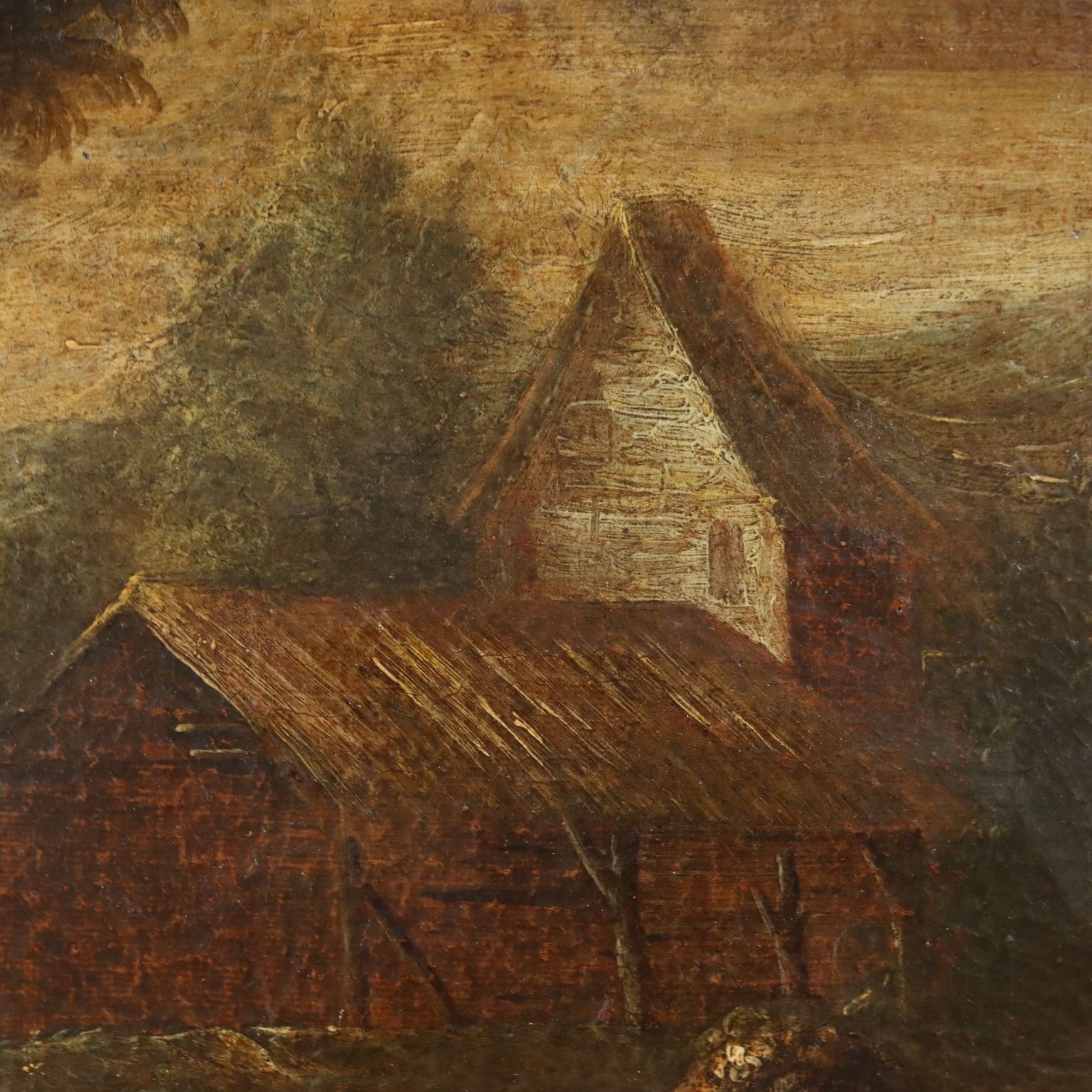 Landscape With Shepherd And Sheep Oil On Canvas XVIII Century photo vinterior