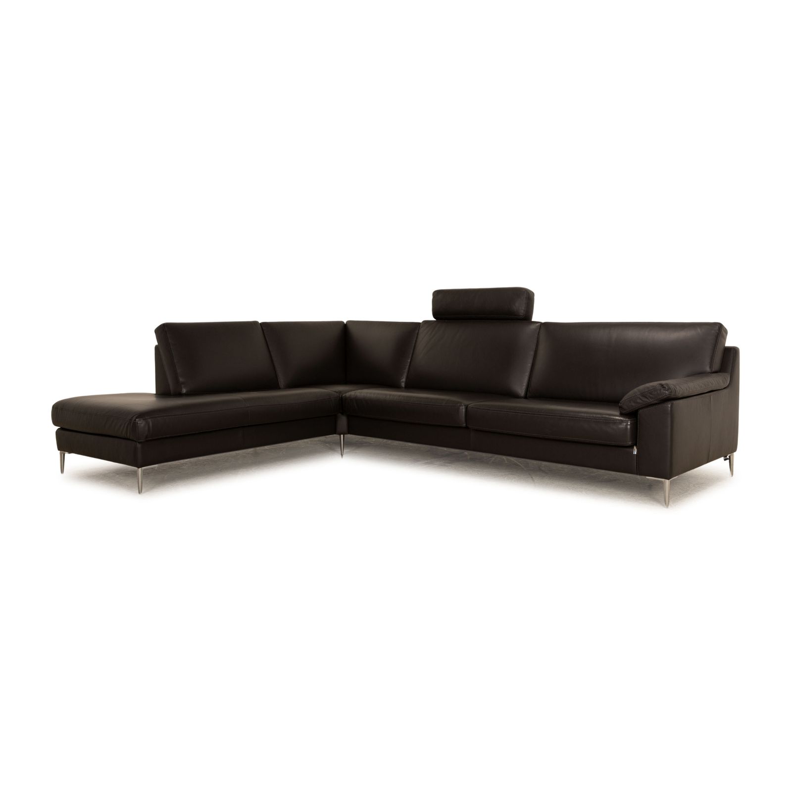 Canapé d'angle Erpo CL 650 en cuir anthracite