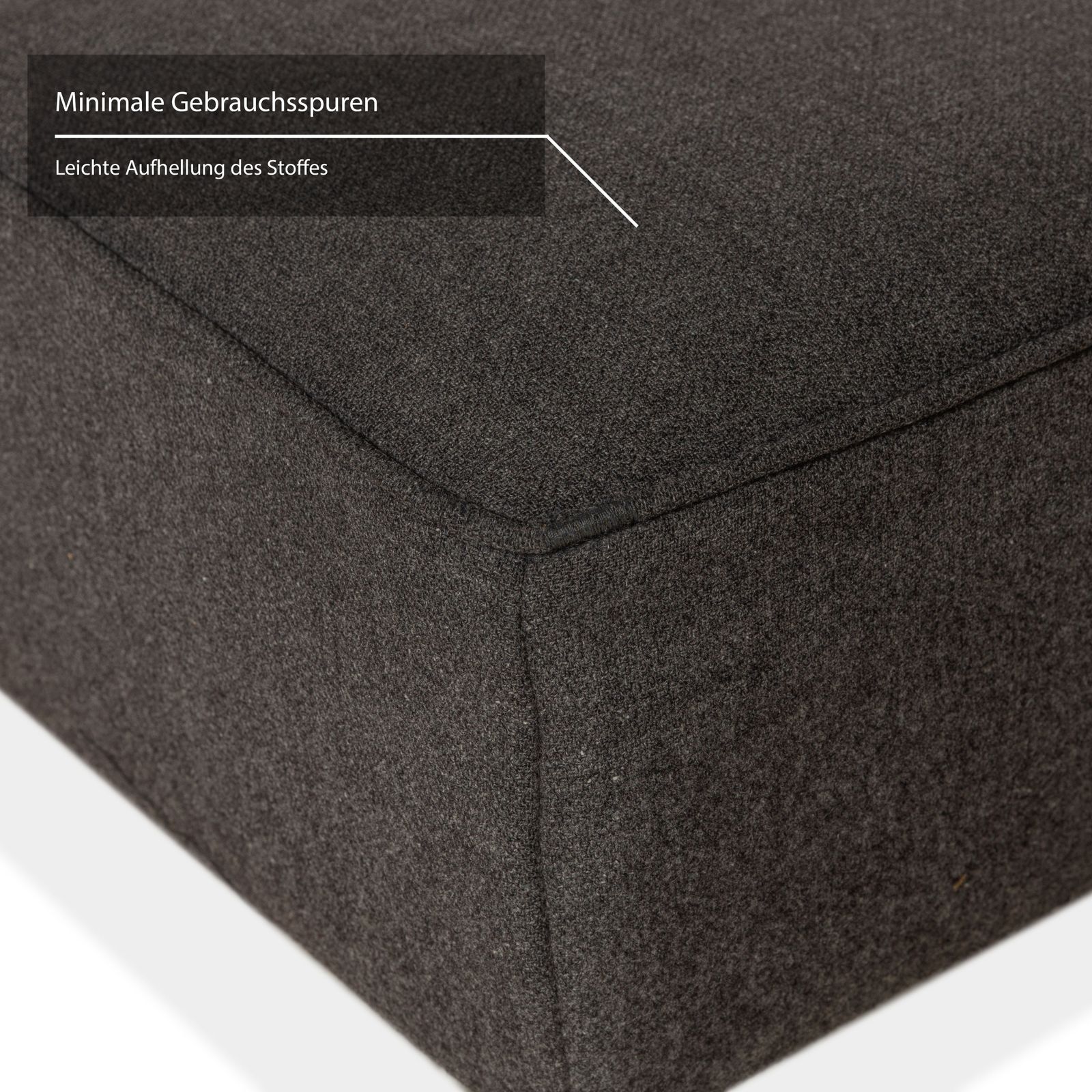 Pouf Ligne Roset Smala en tissu gris photo vinterior