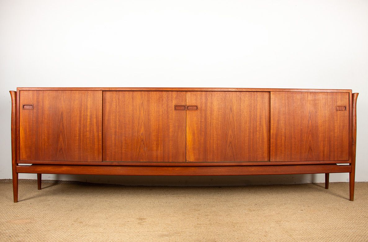 Grande enfilade danoise en teck 255 cm, 1960. photo for sale