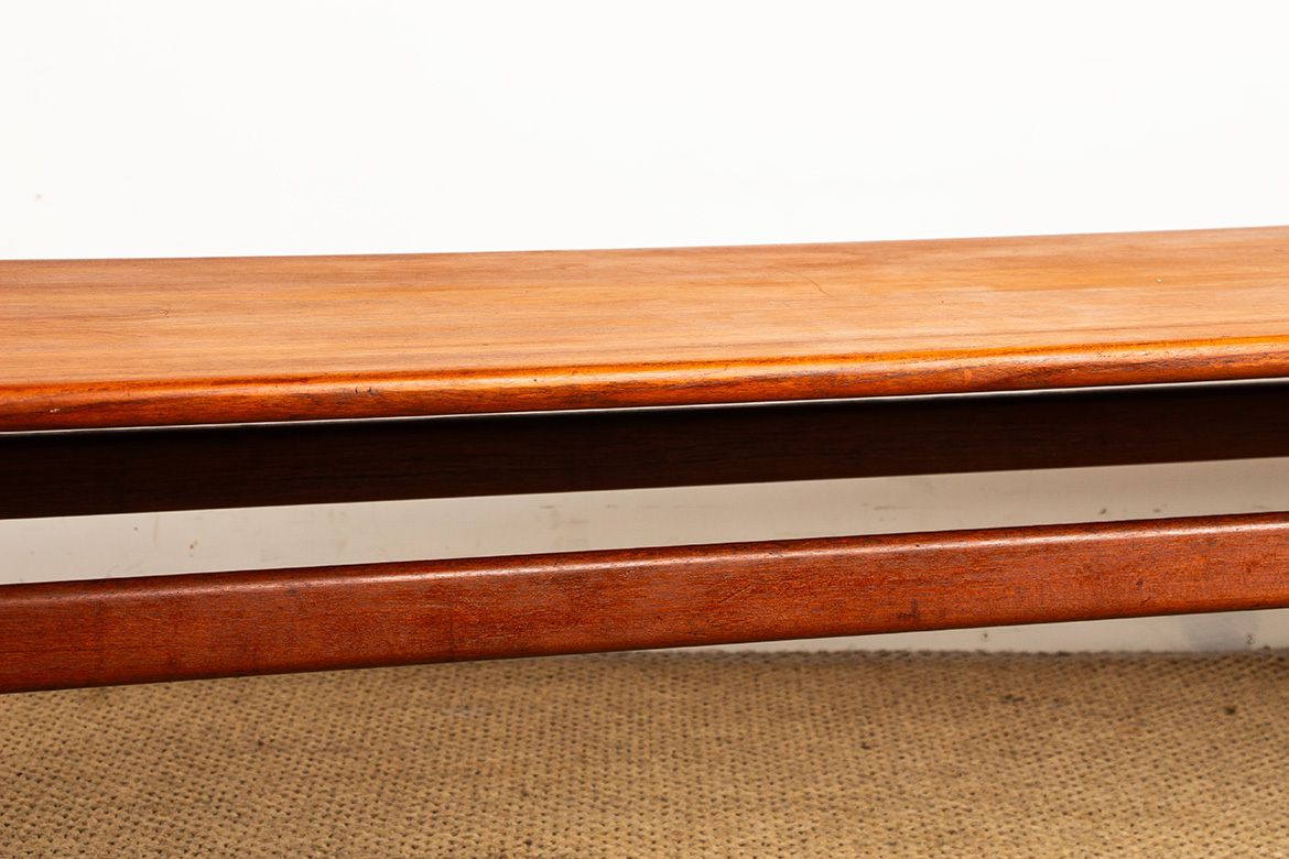 Danish Teak Bench By Kai Lyngfeldt Larsen For Søborg Mobelfabrik. photo vintage