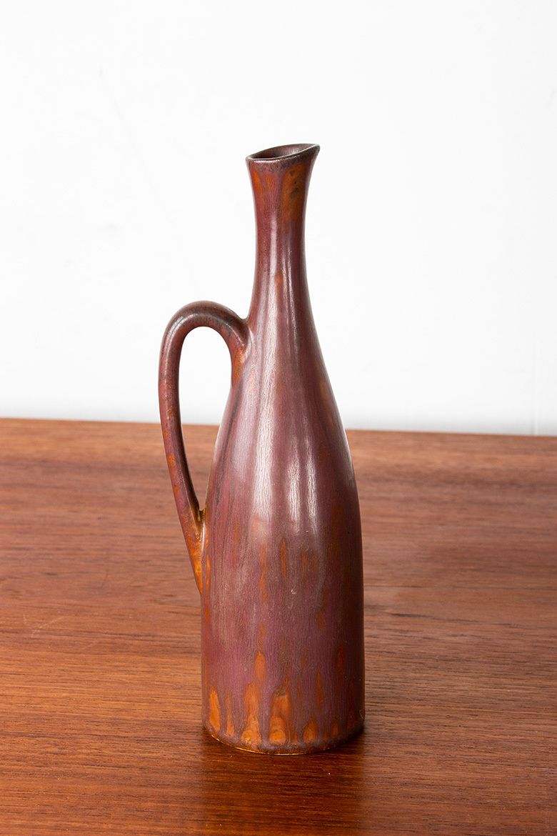 Vase en céramique émaillée brune par Gunnar Nylund pour Rörstrand, Suède, 1960. photo 890.0