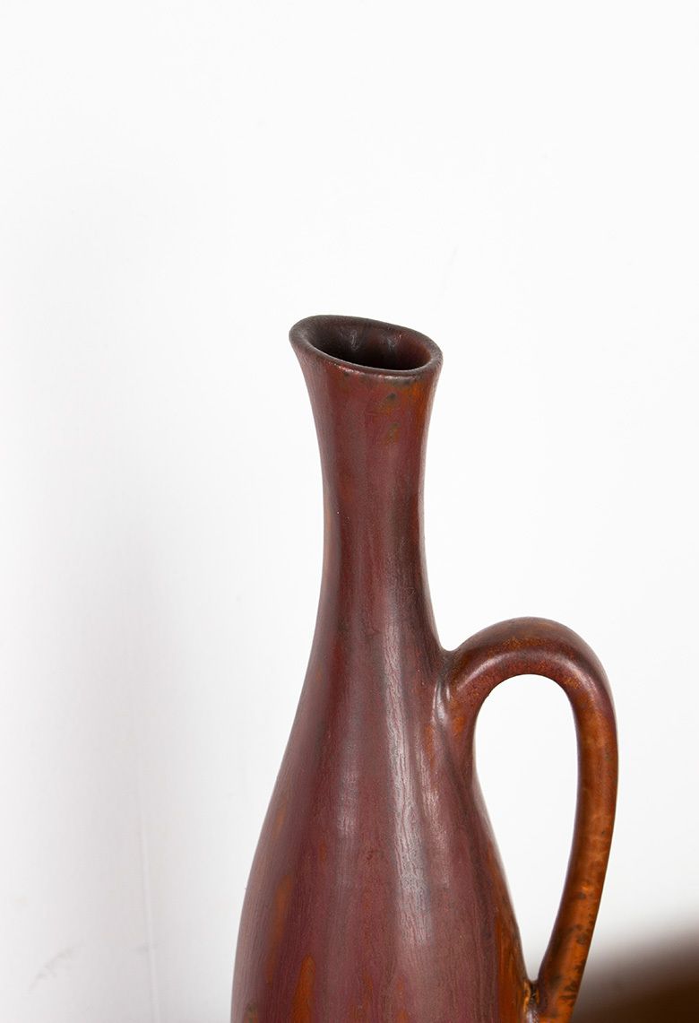 Brown Glazed Ceramic Vase By Gunnar Nylund For Rörstrand Sweden 1960. photo buy