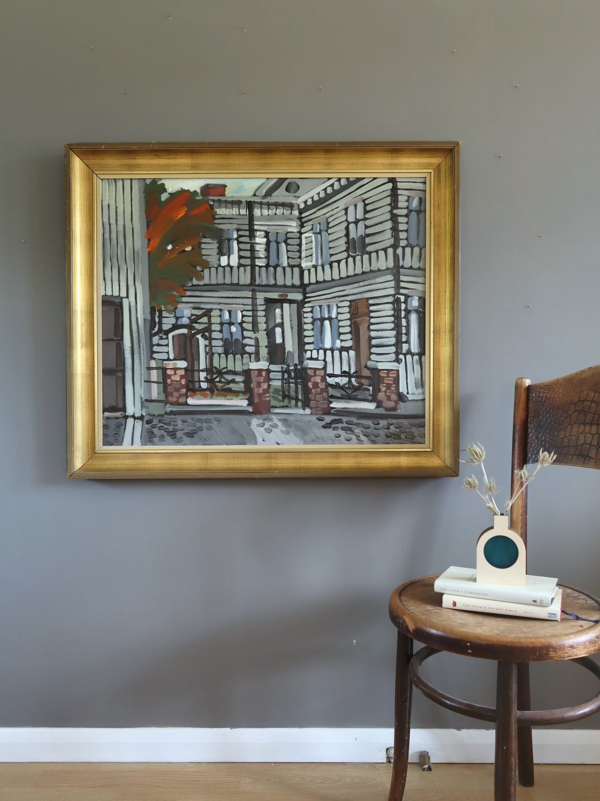 Street Scenes Facade In Focus , Oil Painting photo furniture